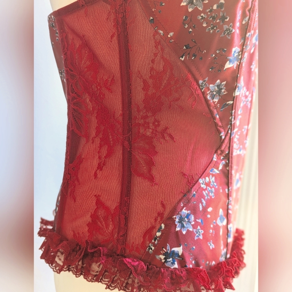 NWOT..... Adore Me Satin Victorian Floral Corset Size L - Picture 10 of 14